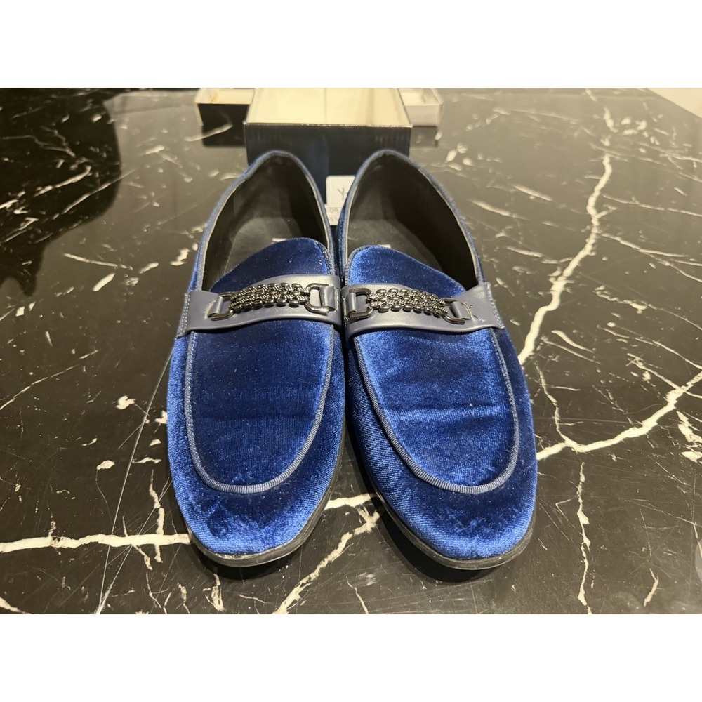 Franco Vanucci Men's Shoes Loafers Size 12 Navy Blue
